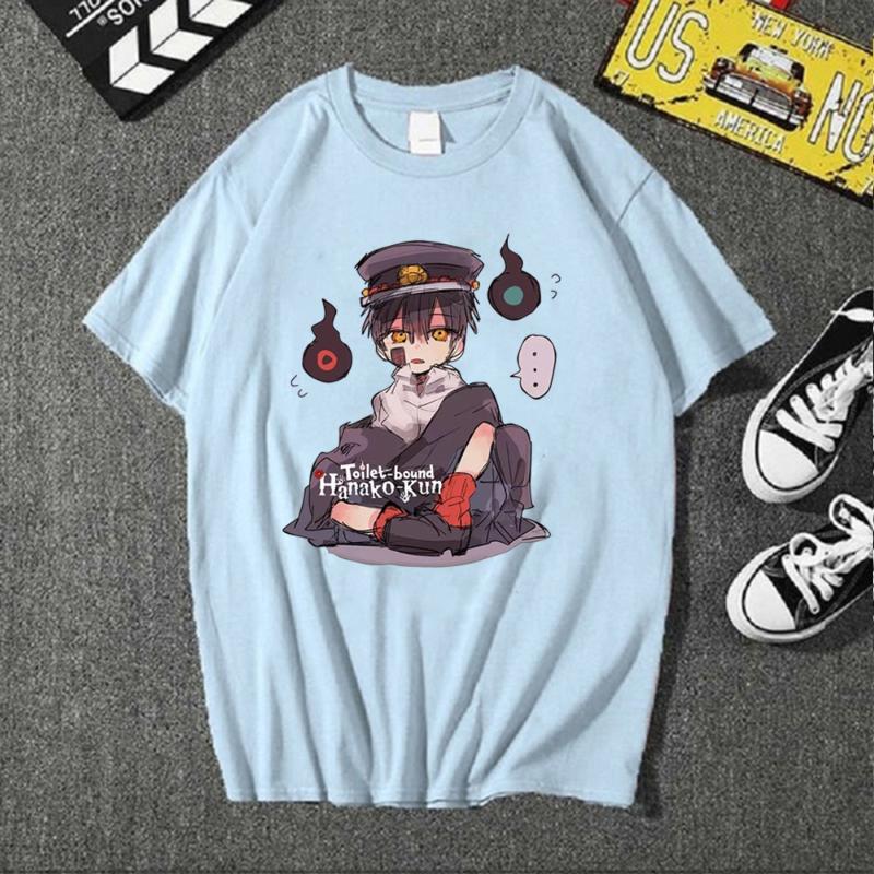 

Men's T-Shirts Harajuku AnimeToilet-bound Hanako-kun All-match Cartoon Tees Shirt Women Men Print Clothe Summer Tops, Black1