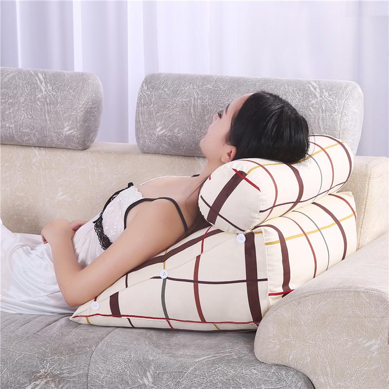 

Cushion/Decorative Pillow Household Decor Bed Triangular Chair Cushion Lazy Office Bedside Lumbar Backrest Lounger Living Room Reading, 60cm