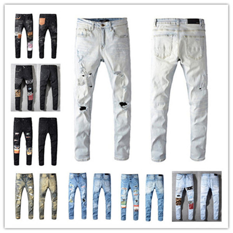 

2021 Fashion Skinny mens Jeans Straight slim elastic jean Men Casual Biker Male Stretch Denim Trouser Classic Pants jeans amir i size 28-40, 21