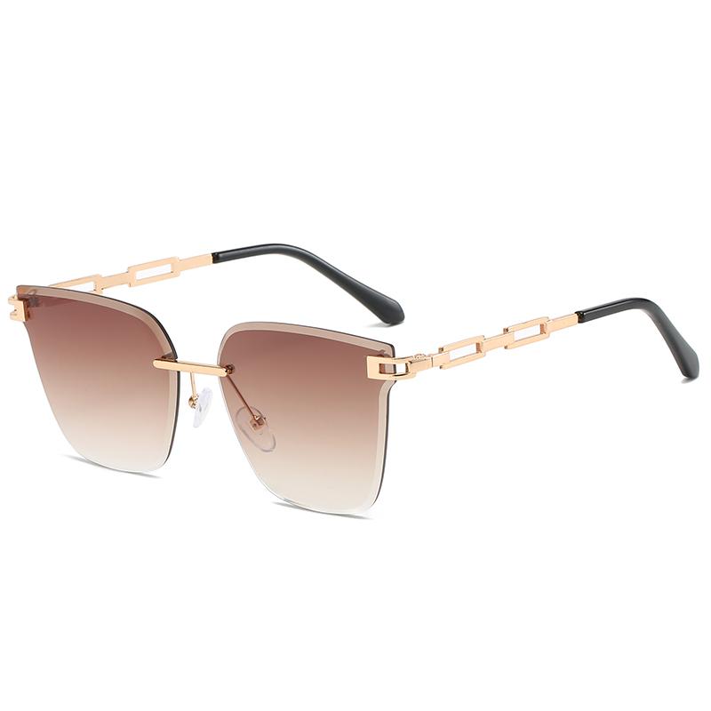 

Sunglasses 2022 Rimless For Women Gradient Decorativos Glasses Ladies Classic Square Sun Female Lunette De Soleil Femme