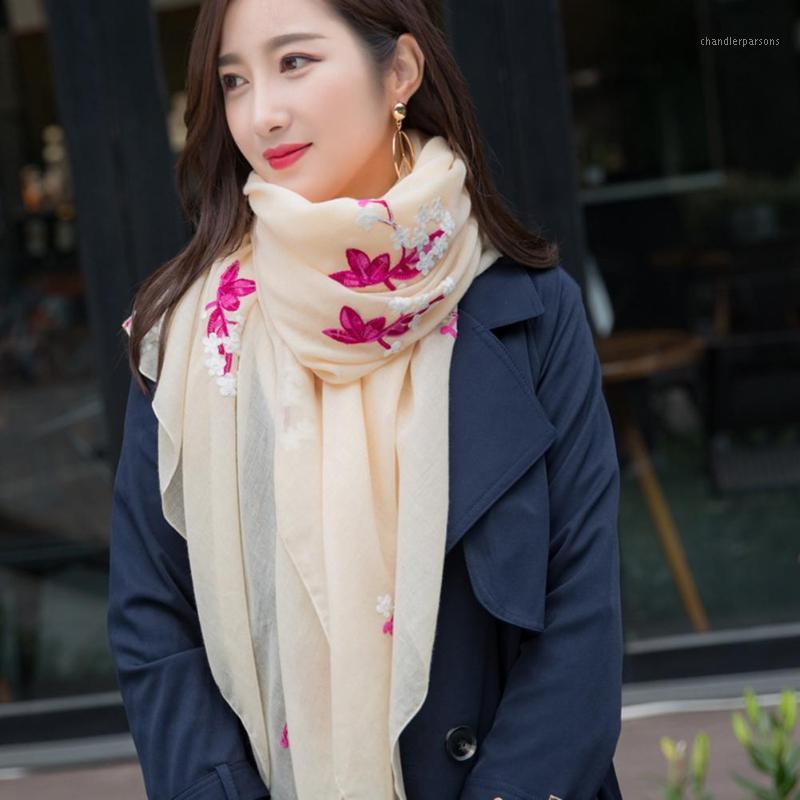 

Scarves Fashion Comfortable For Women Ethnic Flower Print Scarf Wrap Cover Shawl Feminine Beach Up Cape Stole