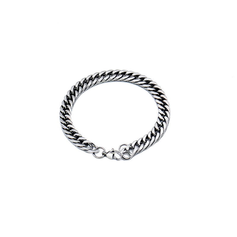 

Tide brand ins net red simple cold wind couple pure color chain titanium steel bracelet men and women fashion jewelry