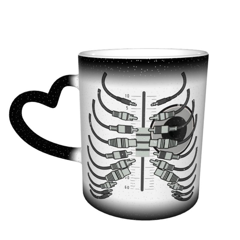 

Mugs Dj Turntable Mug Creative Retro Ceramic Cafe That Changes Color Cups