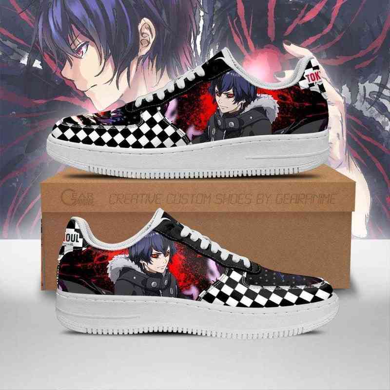 

Diy Anime Shoes Tokyo Ghoul Ayato Sneakers Custom Checkerboard Casual Running Sport Walking Lightweight Tennis, Others