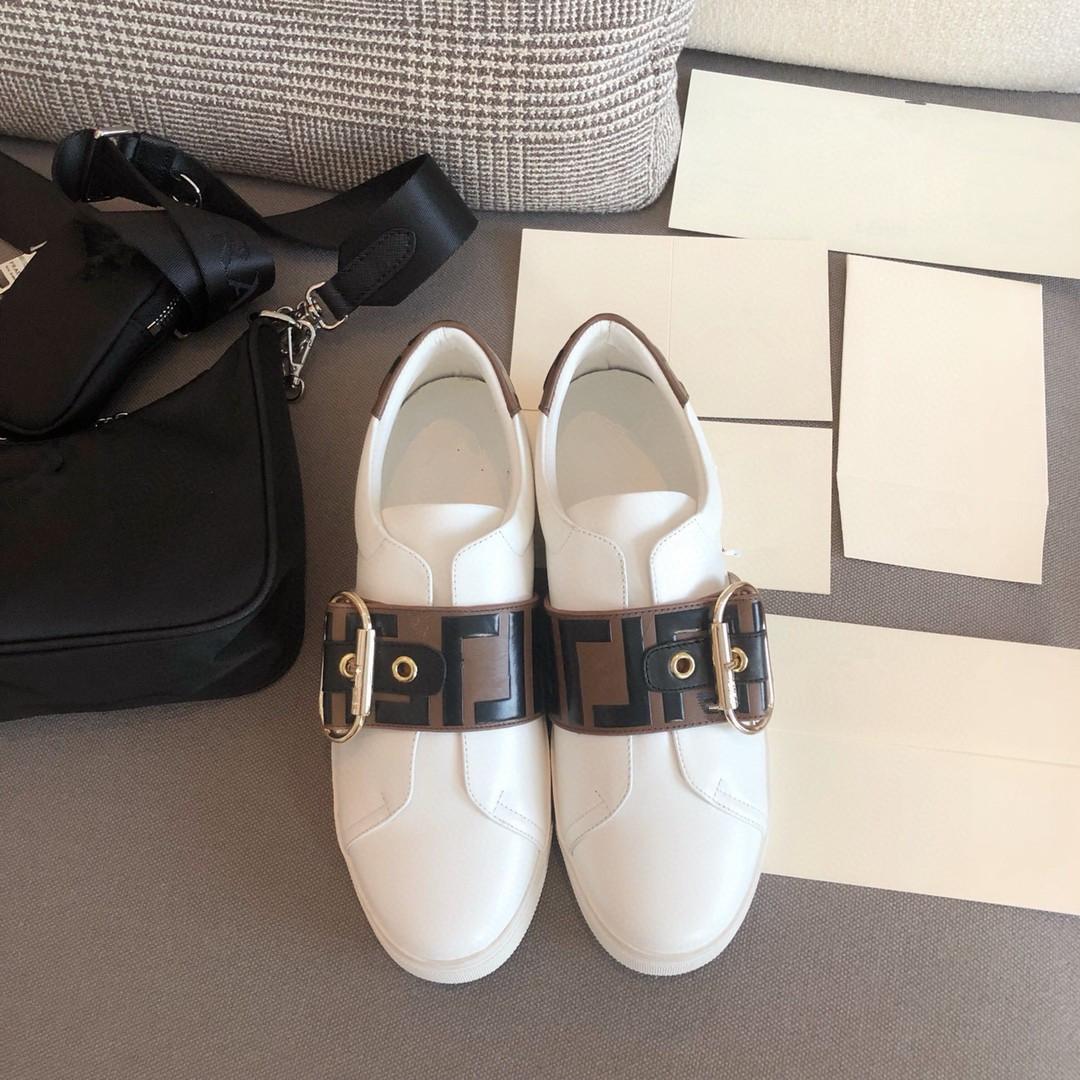 

2022 High-quality FF Designer Double Lace-up Casual Shoes for Men and Women Comfortable Beautiful Classic Timeles Luxury Original Topshop999