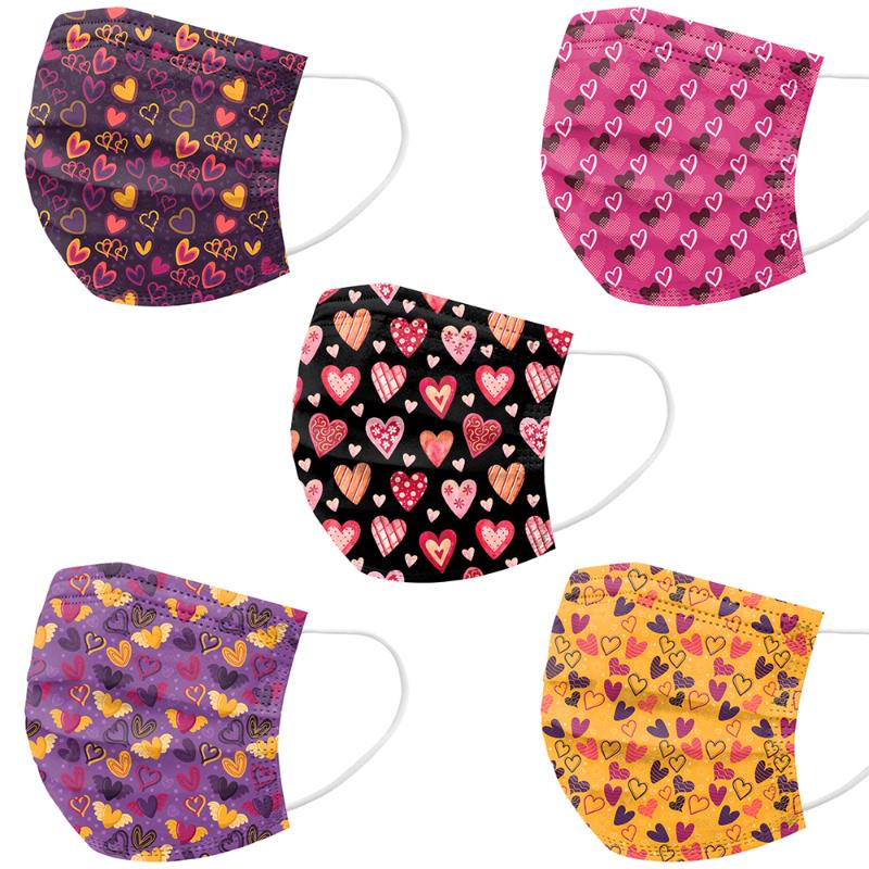 

Other Event & Party Supplies 10pc Valentine's Day Adult Disposable Cartoon Print Mask 3ply Dustproof Breathable Protective Halloween Cosplay