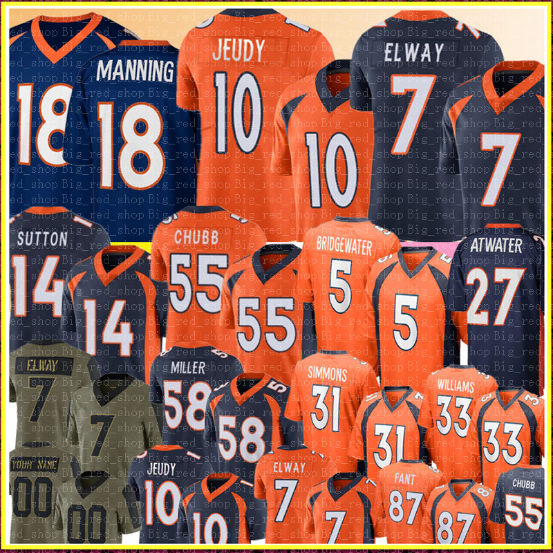 

18 Peyton Manning 10 Jerry Jeudy Jersey 7 John Elway Denve r Bronc os 55 Bradley Chubb 14 Courtland Sutton Football Jerseys Teddy Bridgewater Von Miller Steve Atwater, Women {s-xxl} yema