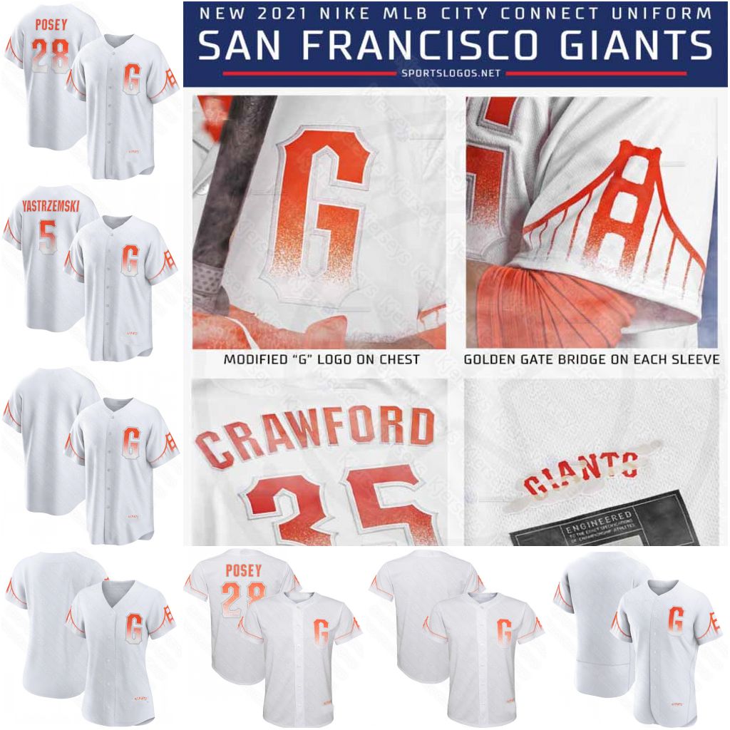 

28 Buster Posey Giants 2021 city connect Jersey 35 Crawford 5 Yastrzemski 57 Rodriguez 47 Cueto 9 Williams 41 Melancon BRANDON BELT 40 Bumgarner baseball jerseys, Women s-xxl