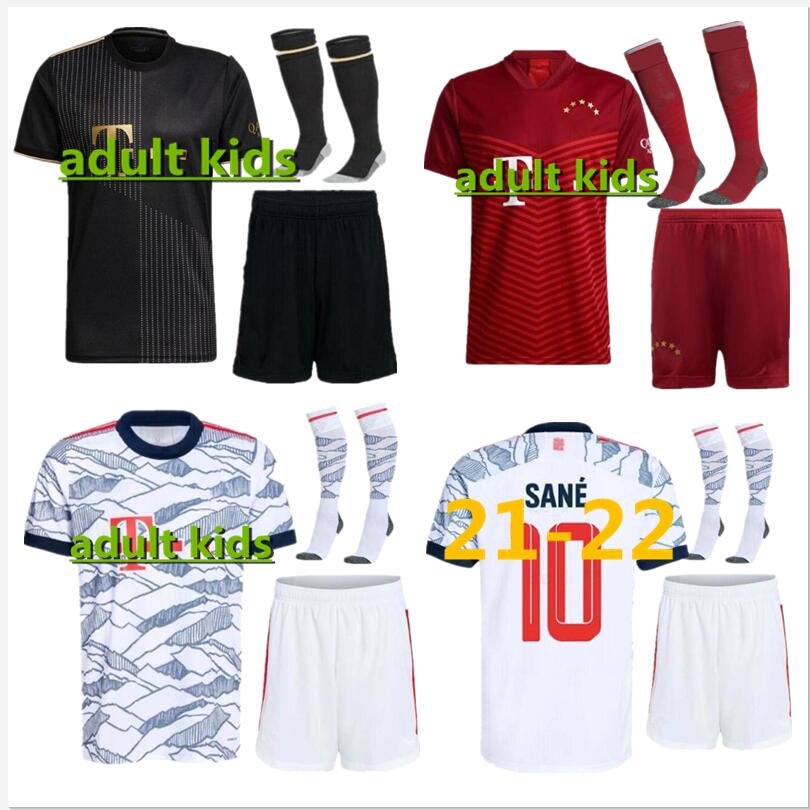 

21 22 DAVIES bAyerN SANE soccer jersey 2021 2022 LEWANDOWSKI GNABRY MULLER KIMMICH munich MUSIALA COMAN football shirt Men Kids set +SOCKS, 21/22 home shirt