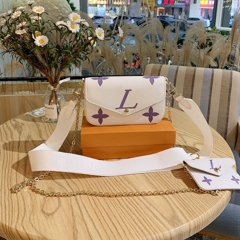 

Women Luxurys Designers Bags 2021 Top Quality Coin Purse Dual Purpose L Bag Genuine Leather Messenger Ladies Handbag Travel 18*11*4cm, Red;black