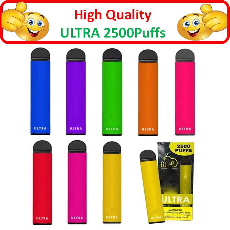

Fume ULTRA 2500Puffs Fumes Cigarettes 12 Colors Disposable Vape 850mAh Battery Long Lasting Vaping Pen Pre-Filled 8 ml Vapes Puff Bar