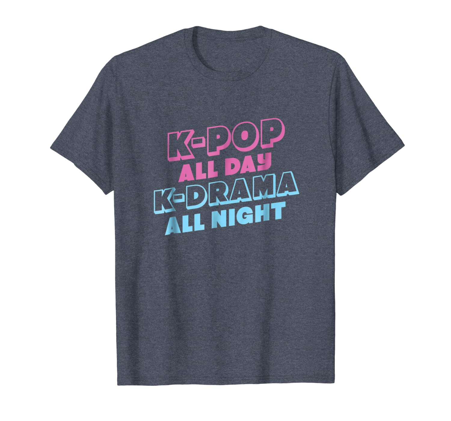 

k-pop all day k-drama all night t-shirt, White;black