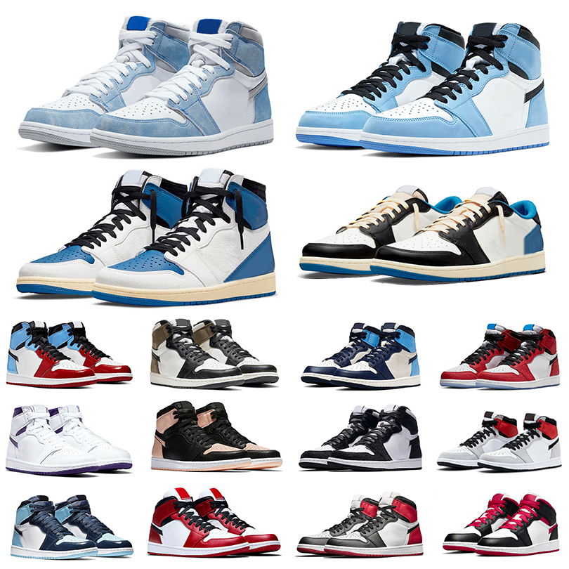 

Mens 1 high OG basketball shoes 1s Bordeaux University Blue dark mocha bred shadow UNC twist seafoam men women Sneakers trainers, Pay for box