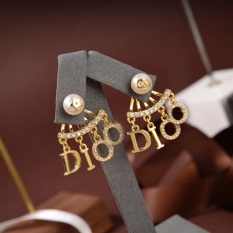 75% OFF Outlet Online family letter Earrings 2021 new net red back hanging pearl earrings-image-712001209