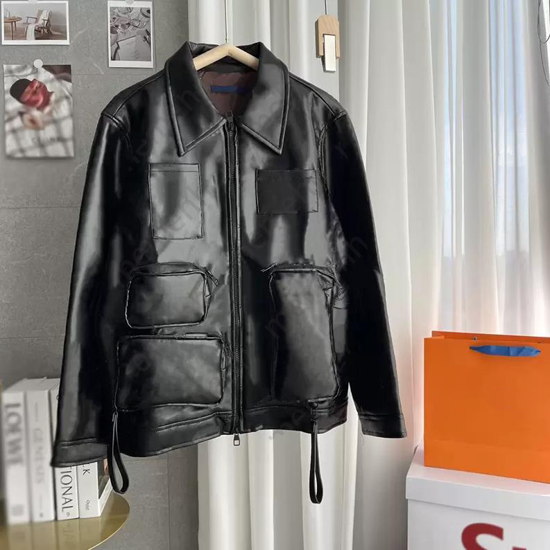 

21 Fashion Mens Jackets Lapel Zipper Cardigan with Multiple Pockets Embellished Jacket Street Casual Winter Wear Womens Coat, Vest black