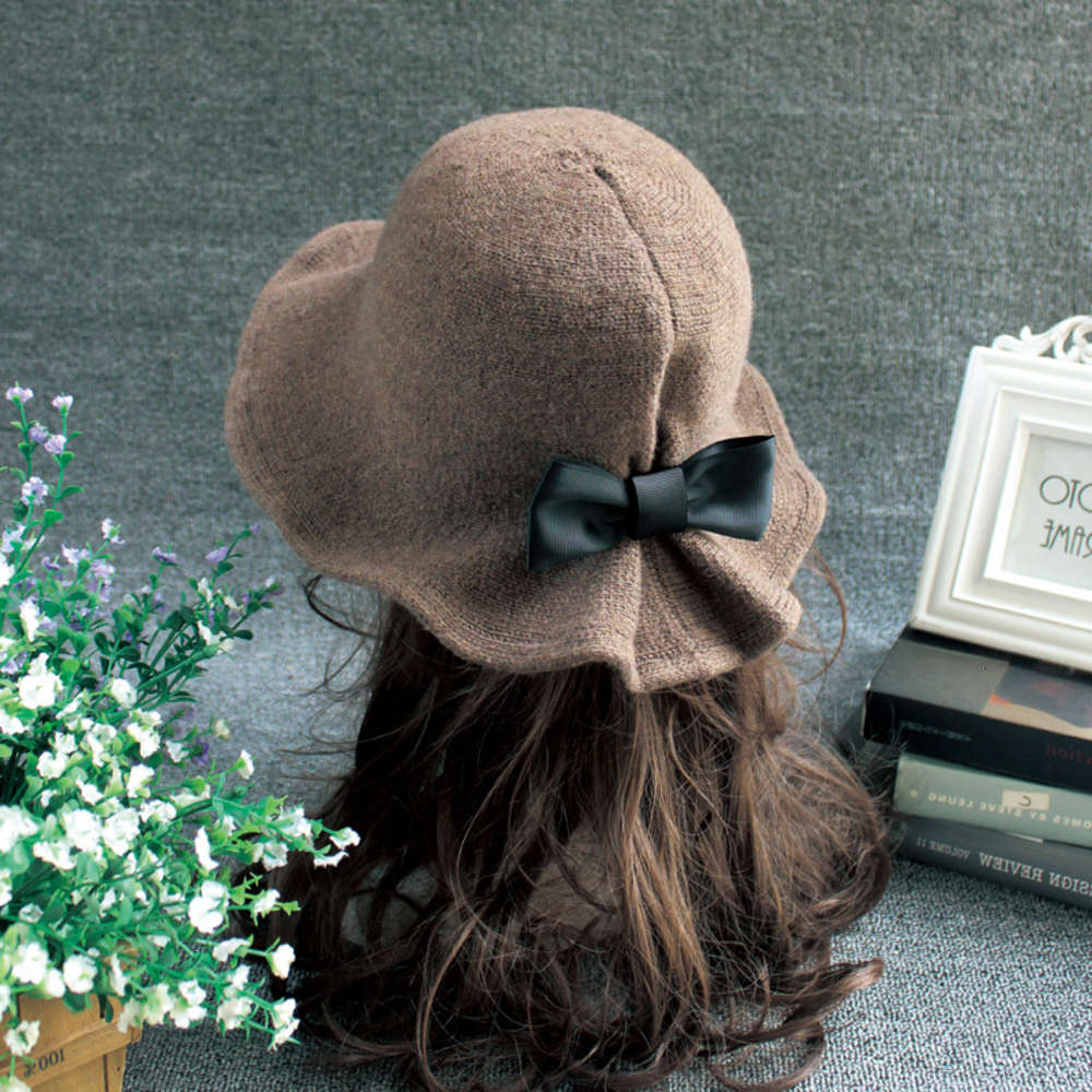 

Sun hat Spring and autumn days woollen Lady British dome top Korean versatile basin fisherman's Hat fashion, Blue;gray
