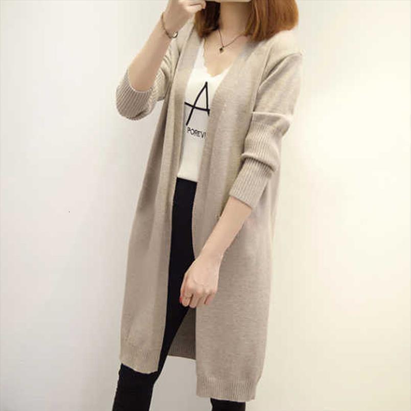 

mid length cardigan women womens sweaters long sleeve coat autumn winter solid color large size, White;black