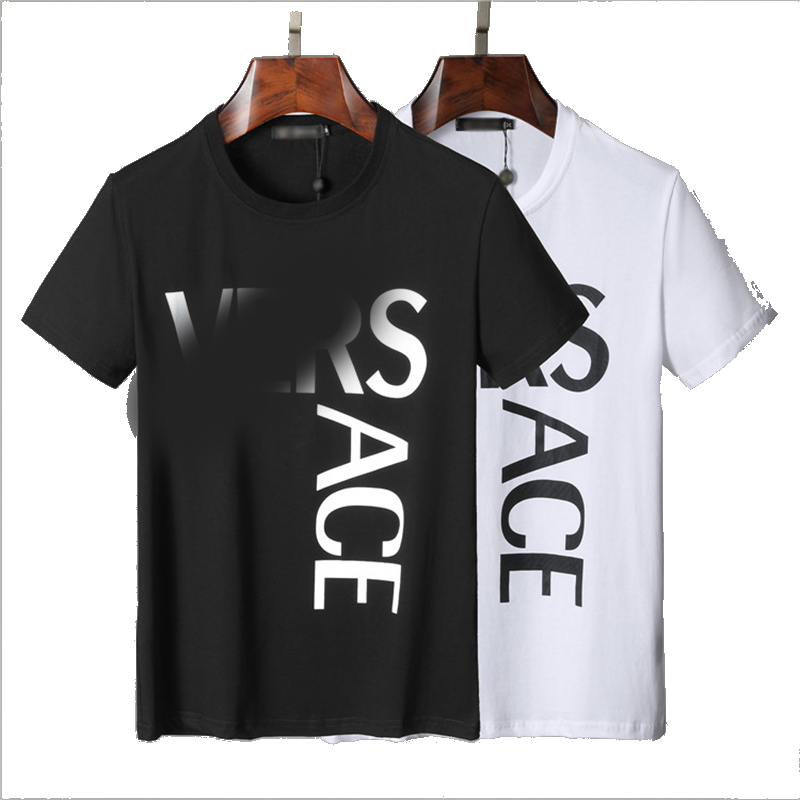 

Mens Letter Print T Shirts Black Fashion Designer Summer High Quality Top Short Sleeve Size M-3XL#97, Customize