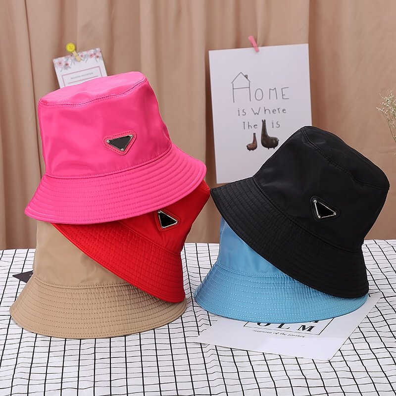 

Womens Bucket Hat Designer Cap Fisherman Hats Mens Buckets Caps Fashion Stingy Brim Casquette Casual Fitted Sunhat Breathable Sunshade, 2-red