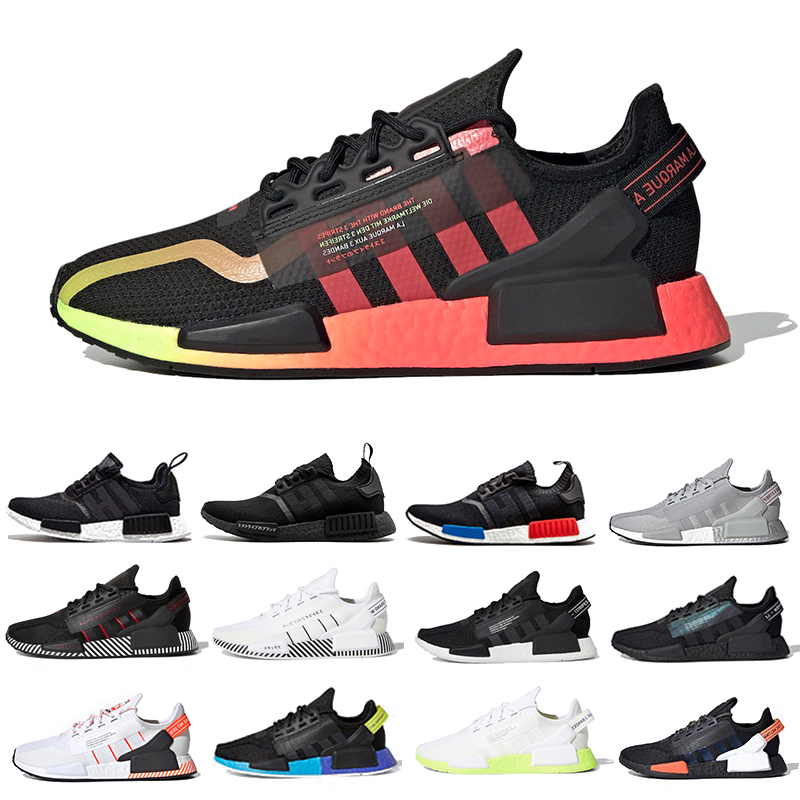 

Sale White Speckled Nmd r1 v2 mens running shoes Dazzle Camo Core Black Grey Gradient Neon Aqua Tones Mexico City Munich Olive Oreo men women trainers sports sneakers, Color#1