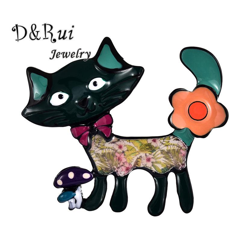 

Pins, Brooches 2022 Vintage Animal Cat Brooch For Women Kids Girls Jewelry 4 Color Enamel Pins Wholesale Hijab Accessory