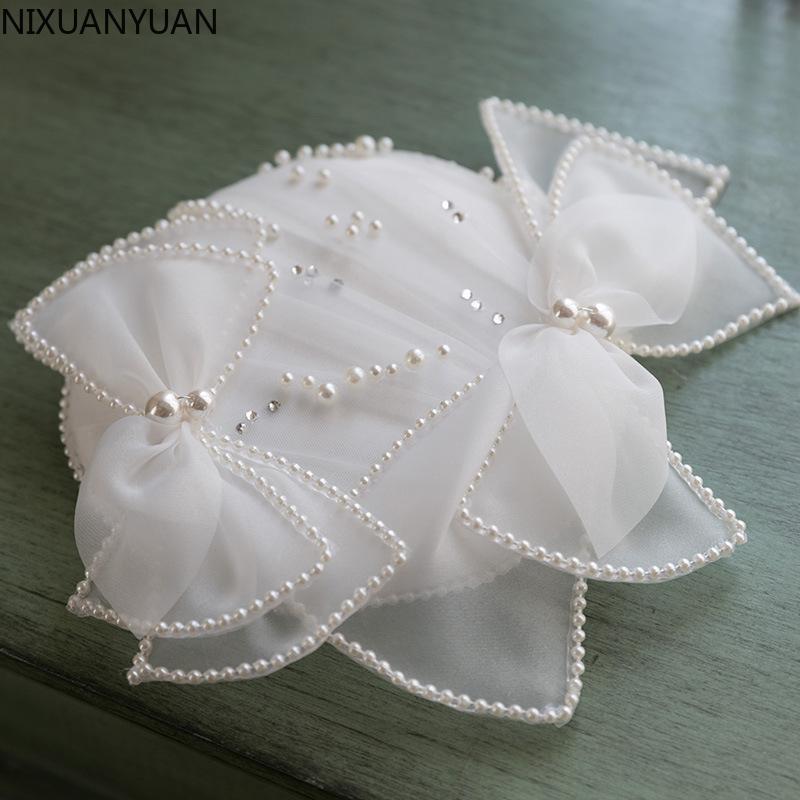 

Headpieces Vintage Wedding Hats Pearls Women Net Bridal White Black Accessorie Brides Fascinator Sinamay Birdcage Veil