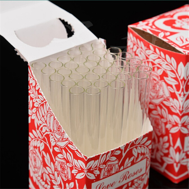 

Love Rose Glass Tube bag 36pcs in one box tobacco pipe smoke pipes Smoking Accessory DHL free