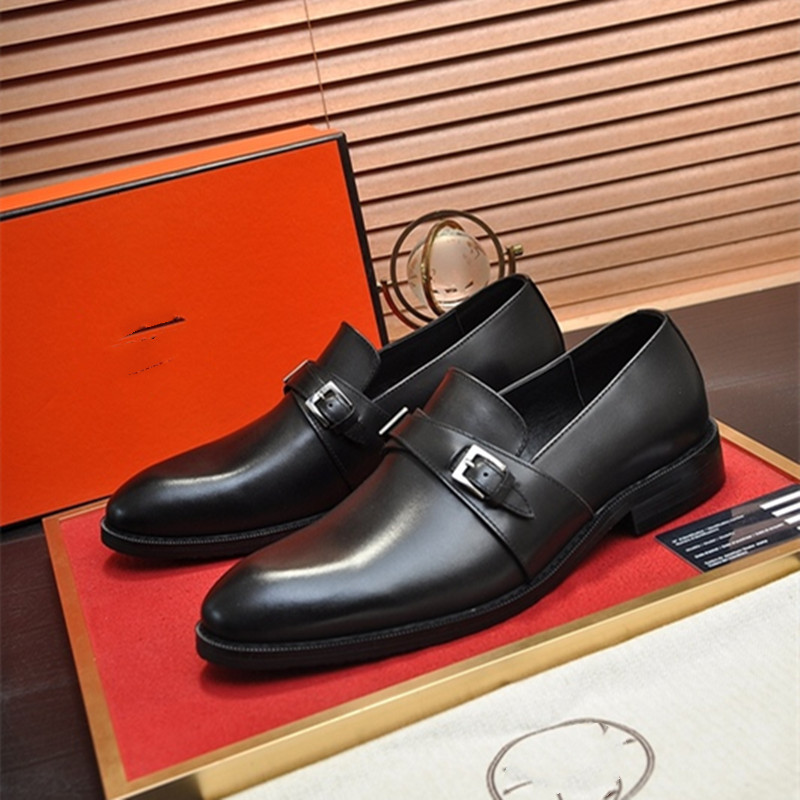 

2021 H Men Formal Dress Shoes Brand Handmade Classic Style Party Genuine Leather Wedding Flats Business Oxfords Size 38-45, #03