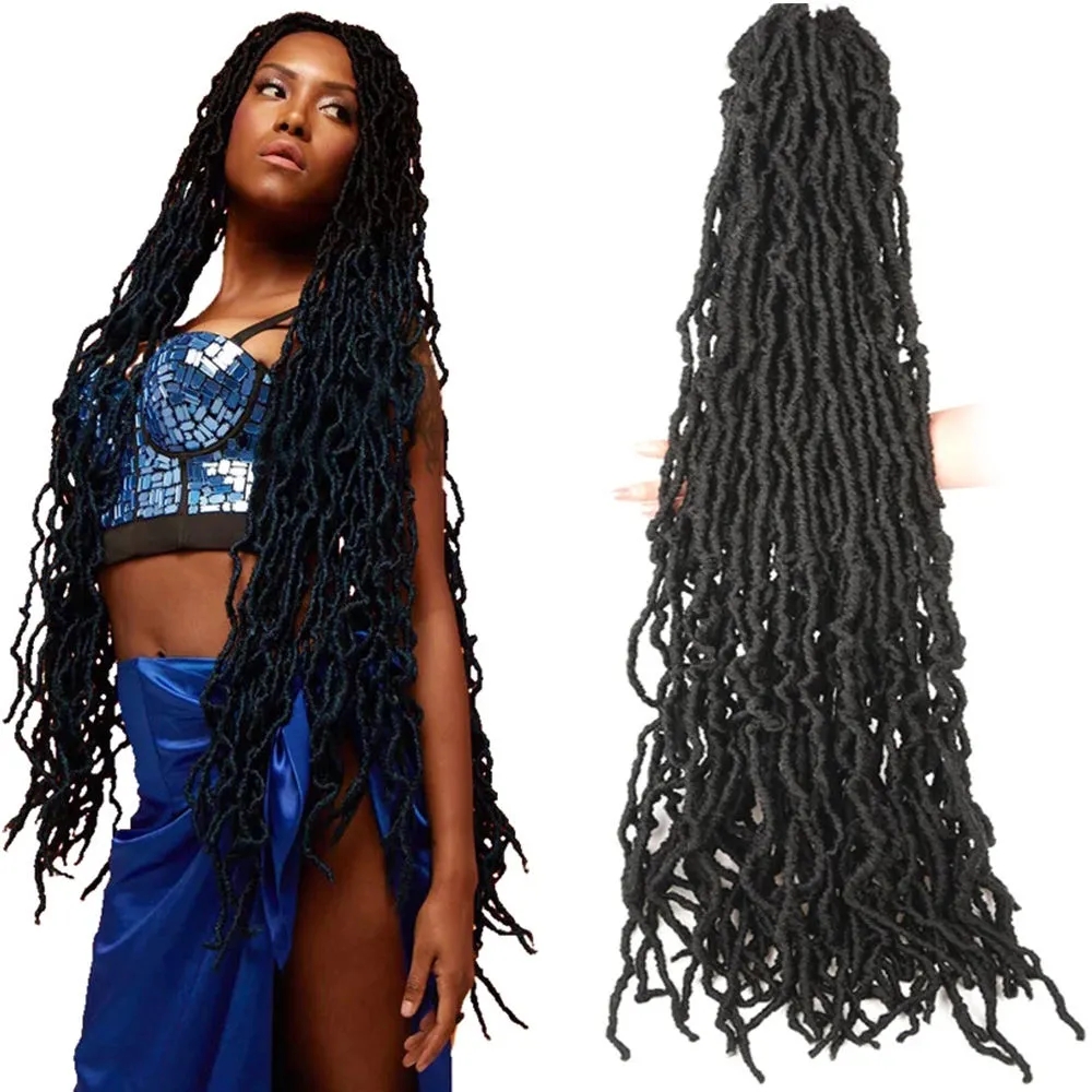

2022 Womens Hair Wefts Classical Nu Locs Crochet Braiding Hair Faux Curly Extensions 36 inches, Supplement (not shipped separately)