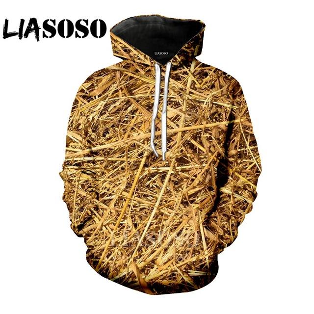 

Men's Hoodies & Sweatshirts LIASOSO 3d Print Fashion Hat Coat Animal Anime Sweatshirt Men Tree Women Funny Green And Grey Hunt, Black