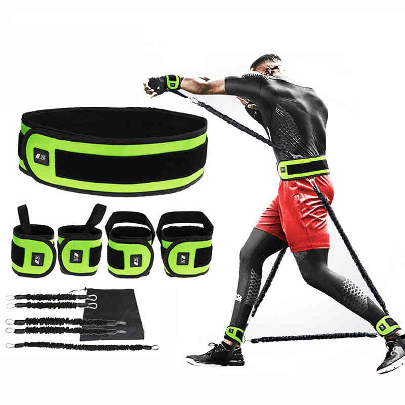 

6/12pcs Resistance Band Yoga Stripes Boxing Training Bounce Pull Rope Full Body Exercise Home Gym Workout Rubber Expander Spring Fitness Equipments Leg Butt Trainer, Color