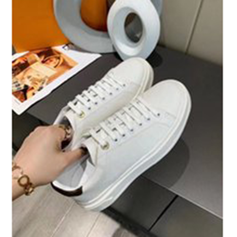 

Top Quality Fashion Sneakers Men Women Leather Flats Luxury Designer Trainers Casual Shoes Tennis Dress Sneaker, 1 no box