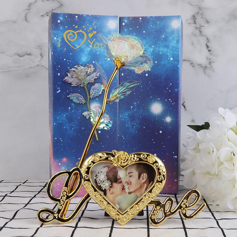 

Decorative Flowers & Wreaths 24K Gold Foil Glow Rose Artificial Flower Decoration For Home Party Ornament/artificial Flower...,