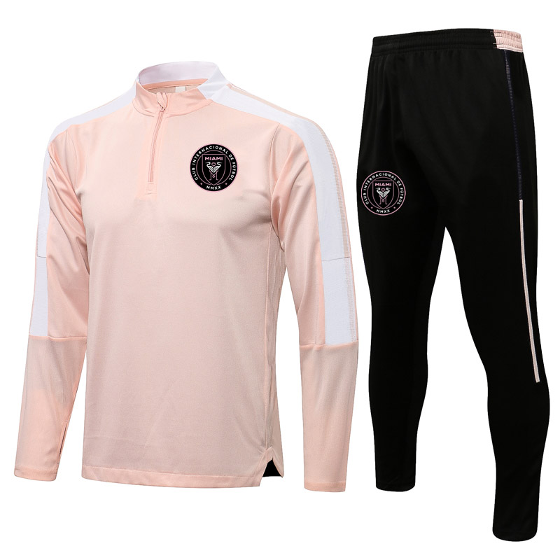 

2021 2022 Inter Miami CF Soccer Training Suit Mens Tracksuits adult football Survetement Tracksuit set kits Winter sports Long Sleeve sweatshirt and pants sets, Pink