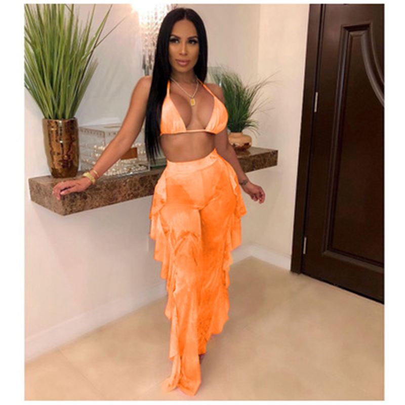

Womens Digital Printing Bikini Swimwear Fashion Trend Butterfly Pattern Mesh Sling Tops Pants Swimsuits Female Summer Beach Swimming Sets