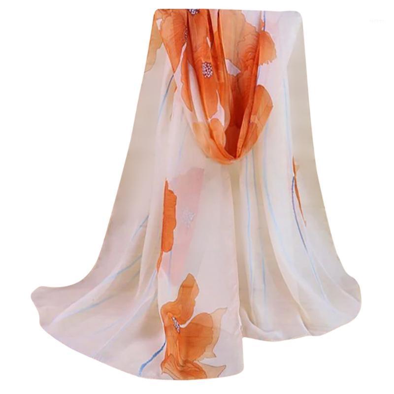 

Scarves SAGACE Scarf Women Chiffon Floral Prints Shawl Soft Patchwork Ladies Sexy Fashionable Spring Autumn Gift, Blue;gray