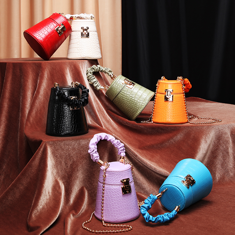 

HBP Crocodile Pu Leather Bucket Bag Small Crossbody Bag Fashion Shoulder Chain Bag Women Purses and Handbags Luxury Designer Handbag, Green