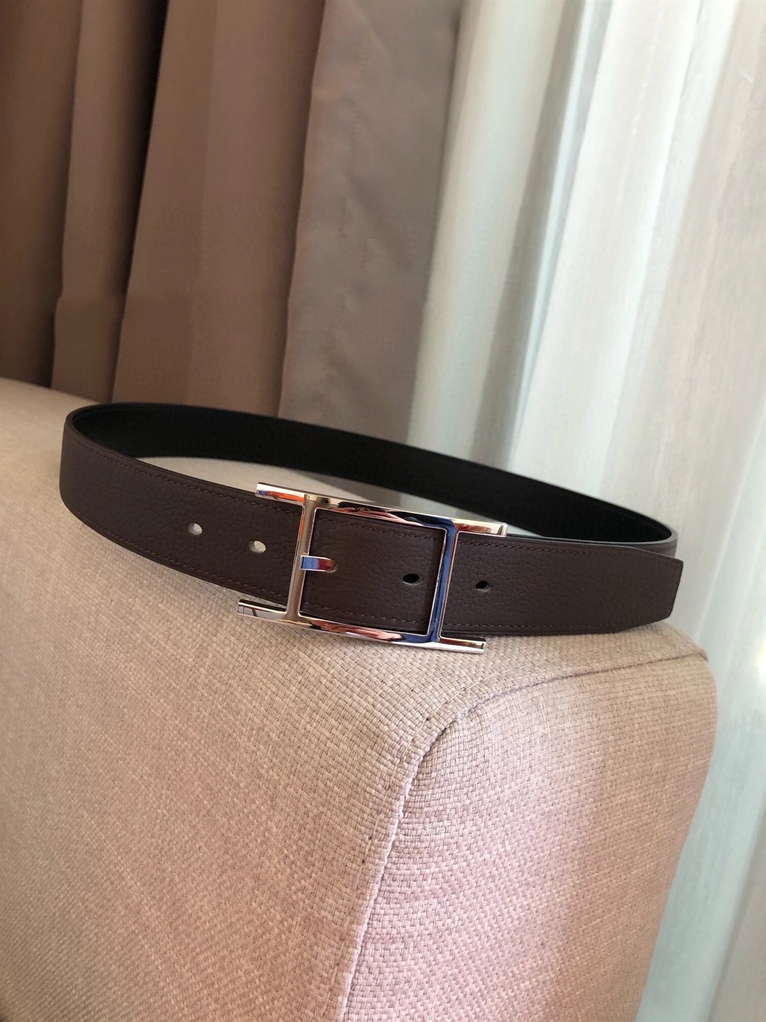 

HE078High-end H herm private custom men's and women's belts fashion light leather ladies belt, Black;brown