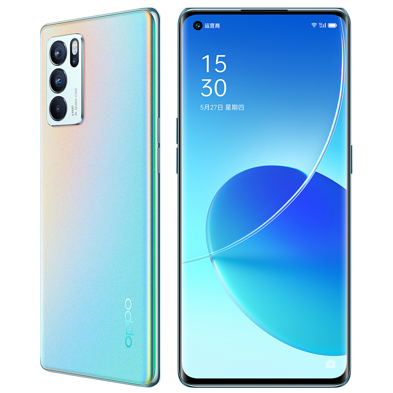 

Original Oppo Reno 6 Pro 5G Mobile Phone 12GB RAM 256GB ROM MTK Dimensity 1200 64MP Android 6.55 inch AMOLED Full Screen Fingerprint ID Face 4500mAh Smart Cellphone