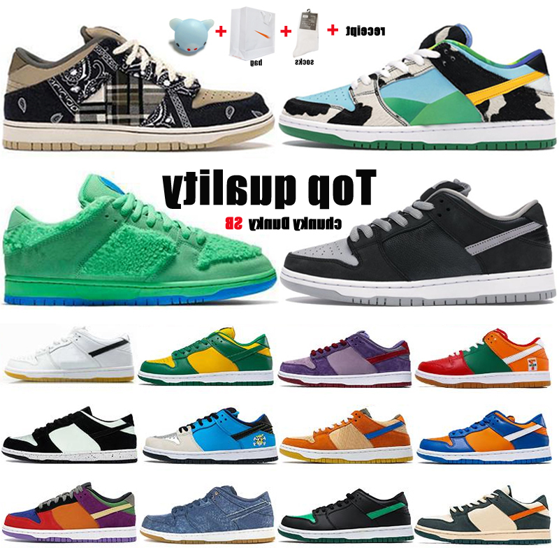 

Dunk Travis Scotts SB Running Shoes Red Green White Brand Black Parachute Beige Men Women Skate Sports Sneaker 36-46 With Half, #15