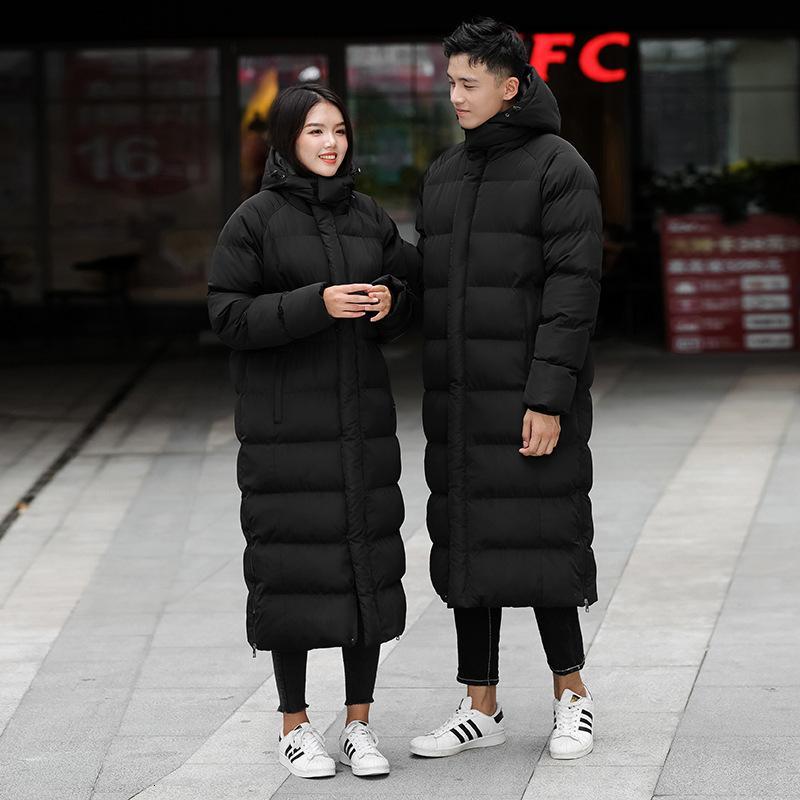 

Men's Down & Parkas men s designersBoutique cotton; male and female extended over-the-knee eiderdown cotton warm cotton-padded clo, Black