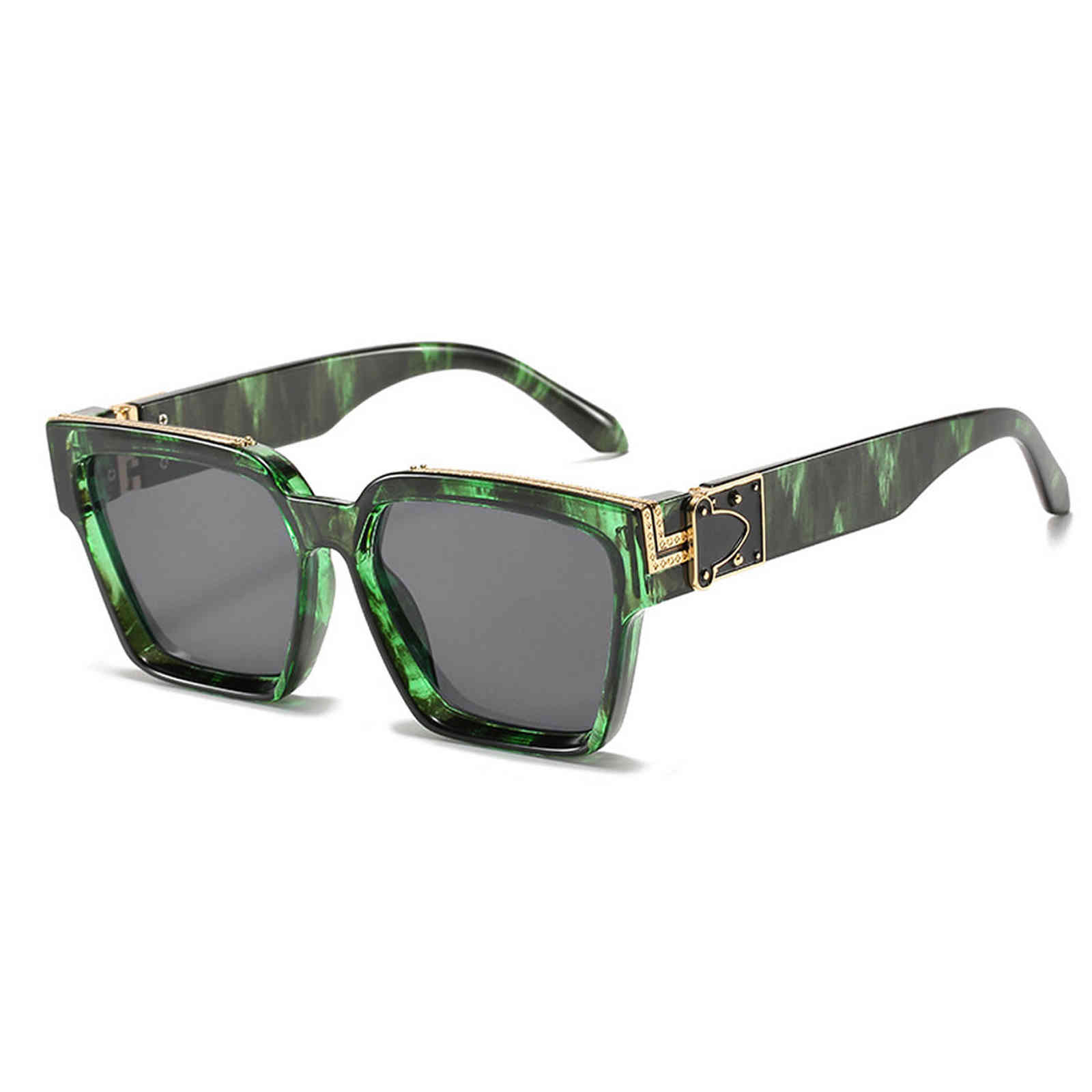 

Custom 2021 Women Men Luxury Digner Own Brands Shad Futuristic Oversized Square 1.1 Millionaire Sunglass