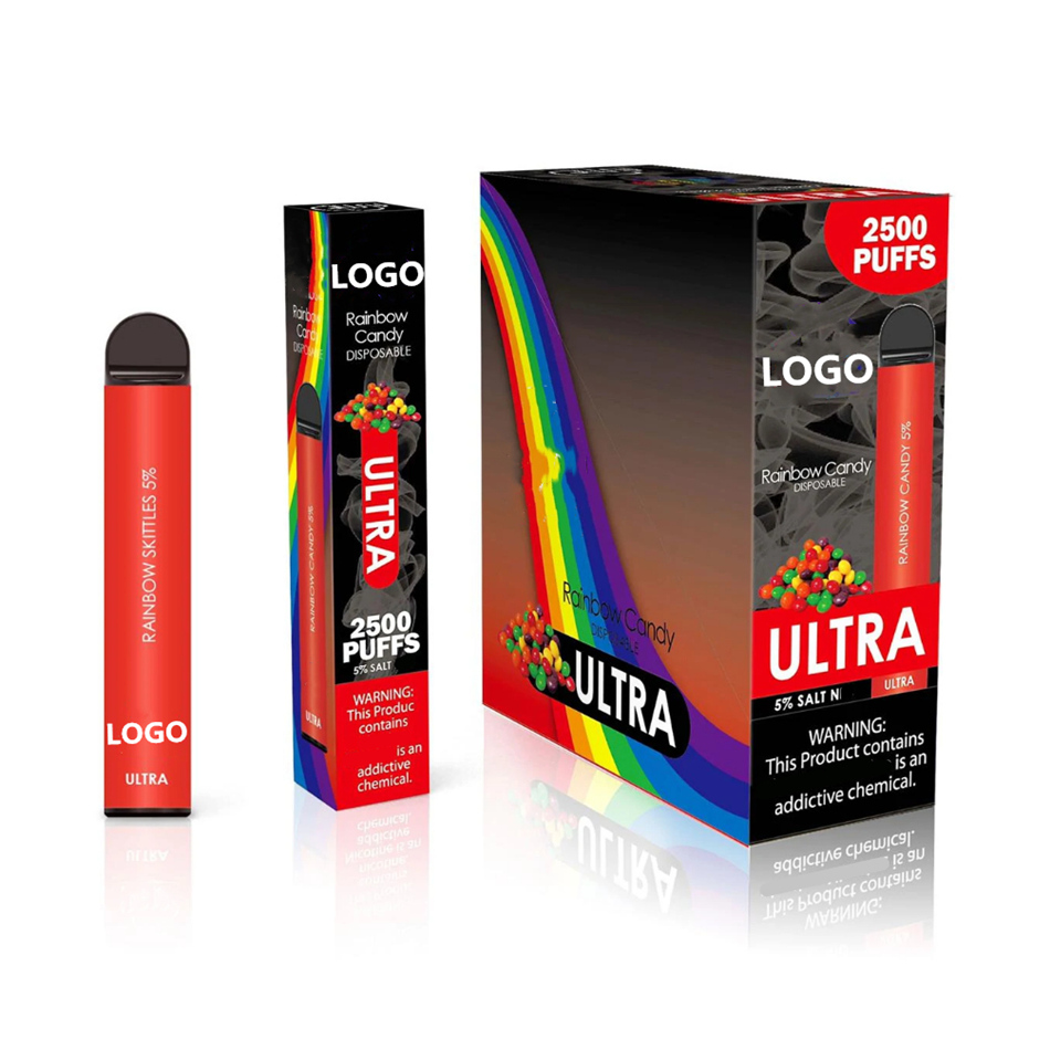 

OEM brand logo Disposable Vape Pen E Cigarette Fumed Ultra 2500 Puffs Pre Filled Pods Cartridge Smoking Vaporizer Kit