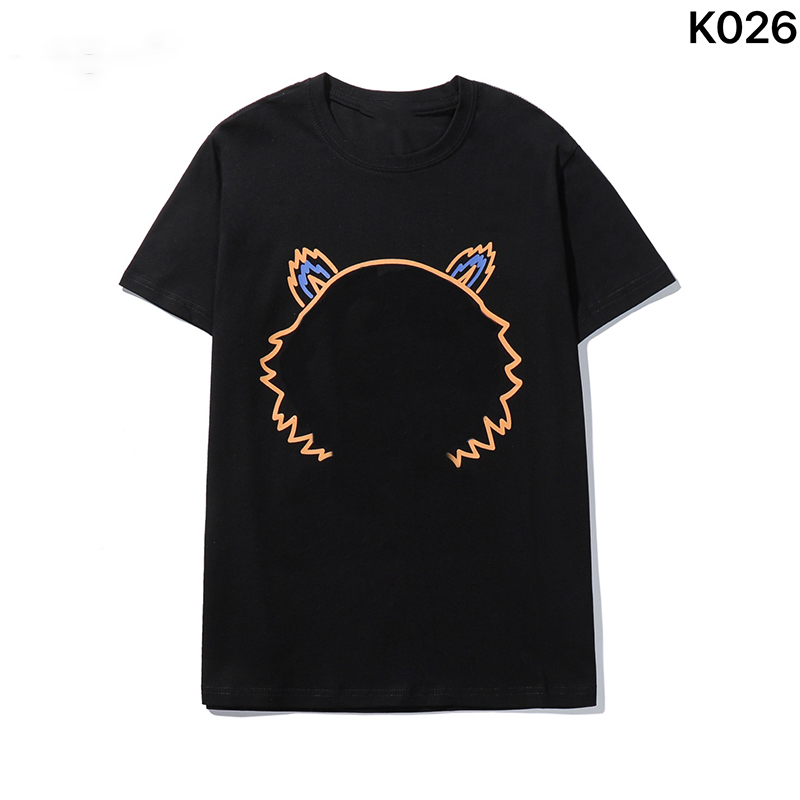 

men fashion t shirts 2021 trendy women tshirts tiger embroidery with letter mens womens summer casual breathable tee, White;black