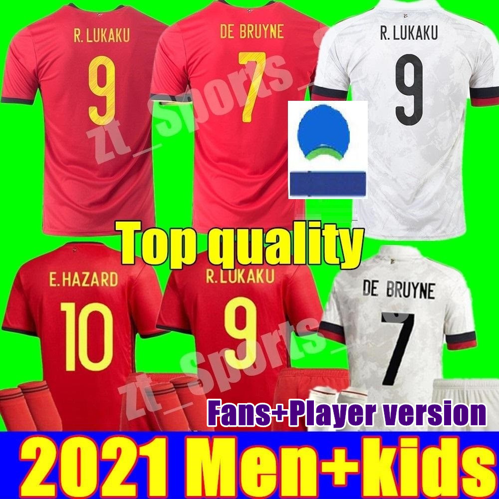 

2021 Euro cup Belgium soccer jerseys De Bruyne LUKAKU 21 22 football shirt HAZARD BATSHUAYI Camiseta futbol KOMPANY DEMBELE Men + Kids Kit Uniform, Black;yellow