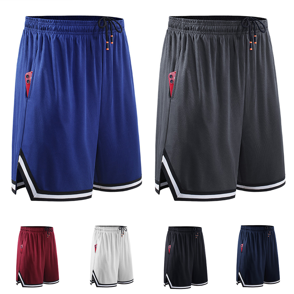 

Summer Men lulu Running Football Fitness le Sports short mon Quick-drying Comfortable Loose Ribbon Basketball yaga Training Beach Shorts, White;black