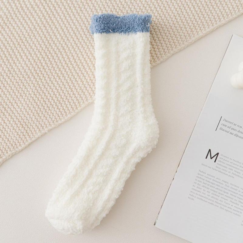 

Socks & Hosiery Comfortable 1 Pair Fabulous Regular Fit Lady Stocking Plush Winter Wear-resistant For Dating, Black;white