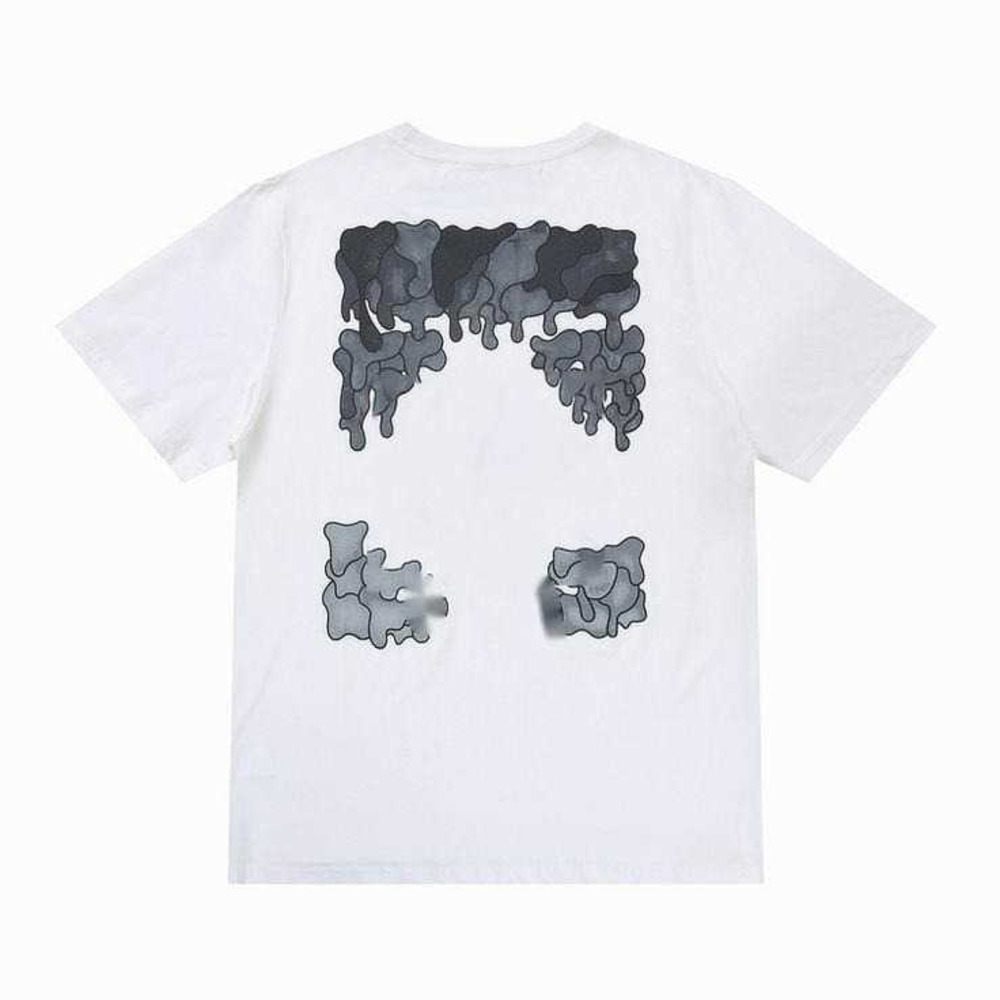 

Fashion Off Designer Cross Brands Tshirts Gradient Dissolve Arrow Printing Short Sleeves T Shirt Mens Top Tee T-shirt Casual Women X