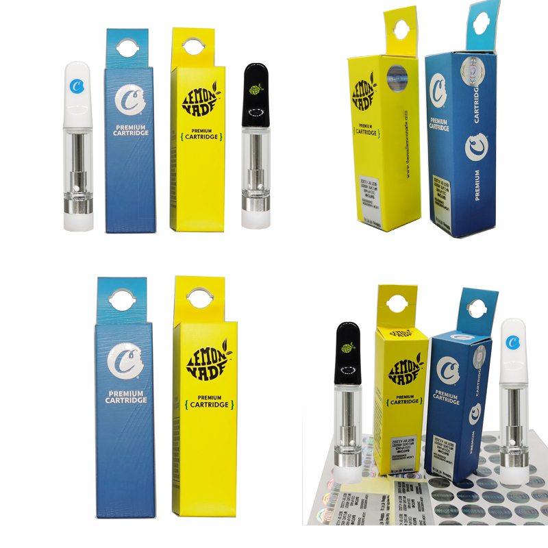 

Cookies Vape Cartridges Cookie Limited Edition Carts Atomizers 0.8ml 1ml 510 Thread Ceramic Coil Cart Newest Packaging E Cigarettes For Thick Oil Vaporizer