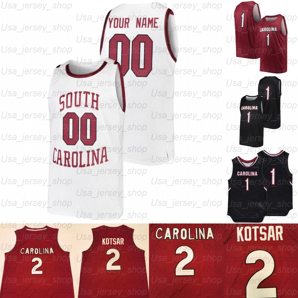 

Custom South Carolina Gamecocks College Basketball Jerseys 2 Maik Kotsar 0 A.J. Lawson 22 Alex English 5 Jermaine, Black ii